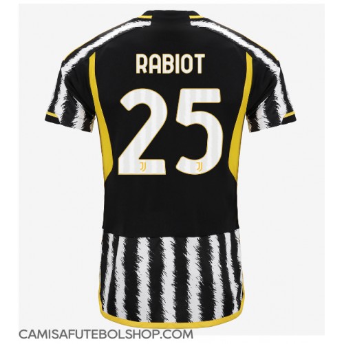 Camisa de time de futebol Juventus Adrien Rabiot #25 Replicas 1º Equipamento 2023-24 Manga Curta